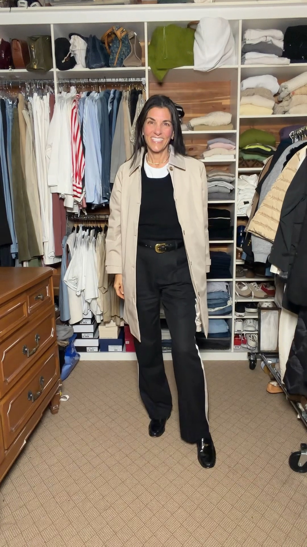 Sporty and polished black and white 