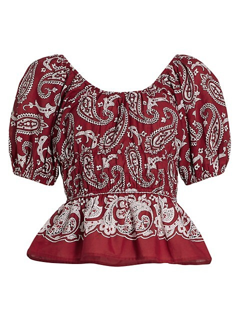 Theodora Paisley Cotton Blouse | Saks Fifth Avenue