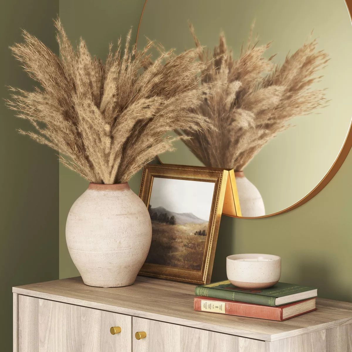 Natural Pampas Dried Grass Preserved Bundle Brown - Threshold™ | Target