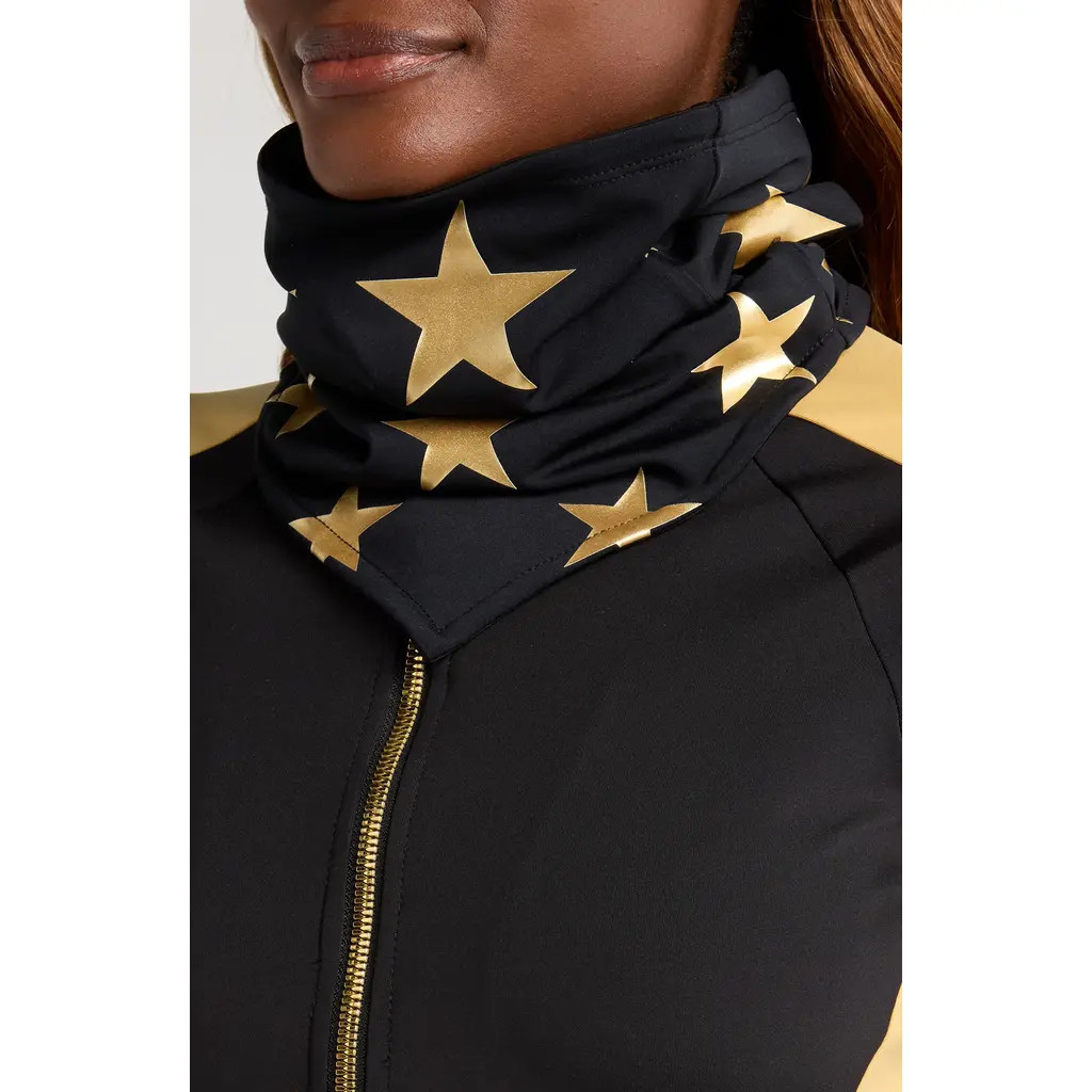 Goldbergh Starlight Neckwarmer in Black/Gold at Nordstrom | Nordstrom