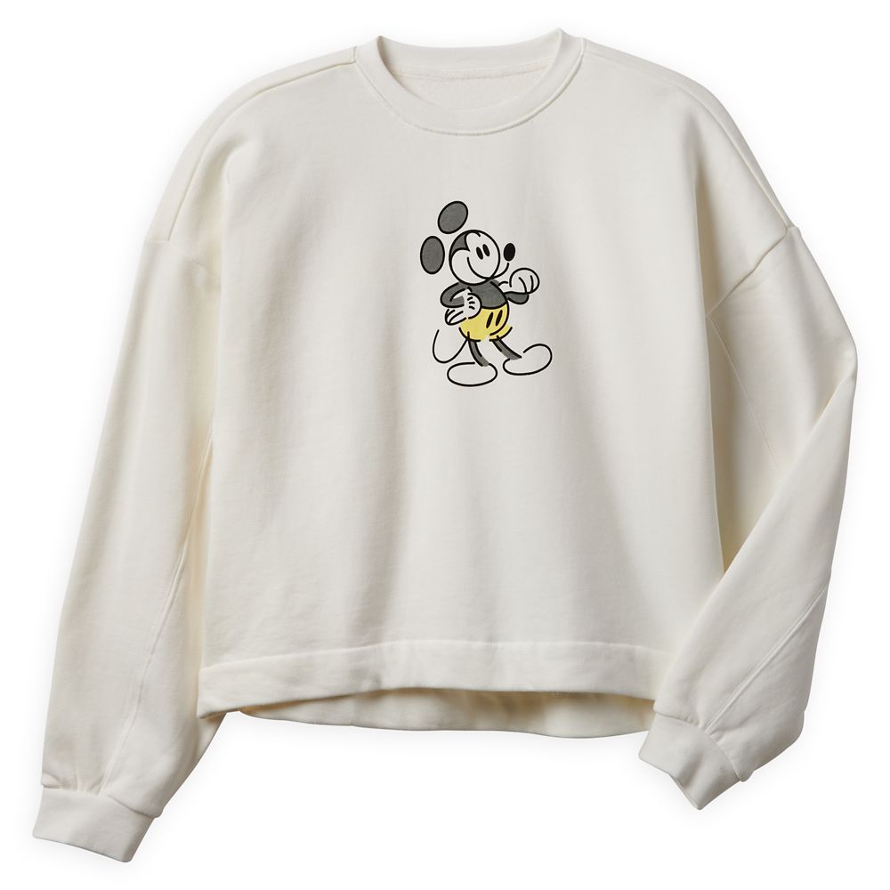 Mickey Mouse Genuine Mousewear Pullover Sweatshirt for Women – White | Disney Store