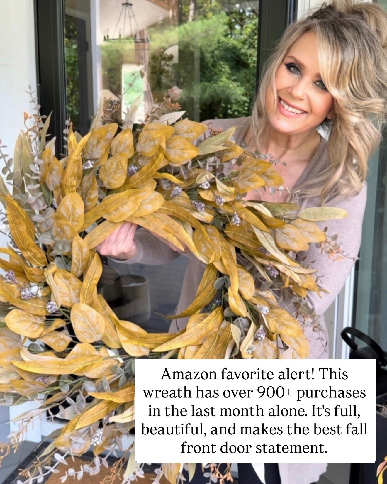 My Bestselling Fall Wreath – Over 900 Sold Last Month!
Follow @farmtotablecreations on Instagram for more inspiration.

This is the fall front door statement piece. 🍂 With over 900 purchases in the last 30 days alone, this Amazon favorite is full, beautifully layered, and rich in autumn tones that instantly elevate your entryway. I’m in love with how it looks—simple, elegant, and timeless for the season.

#fallwreath #frontdoorstyle #amazonhomefinds #amazonfalldecor #porchdecor #entrywayinspo #budgetfriendlydecor #amazonbestseller #falldecorideas #seasonaldecor



#LTKFindsUnder50 #LTKSeasonal #LTKHome