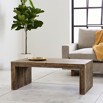Emmerson® Reclaimed Wood Coffee Table - Stone Gray | West Elm (US)