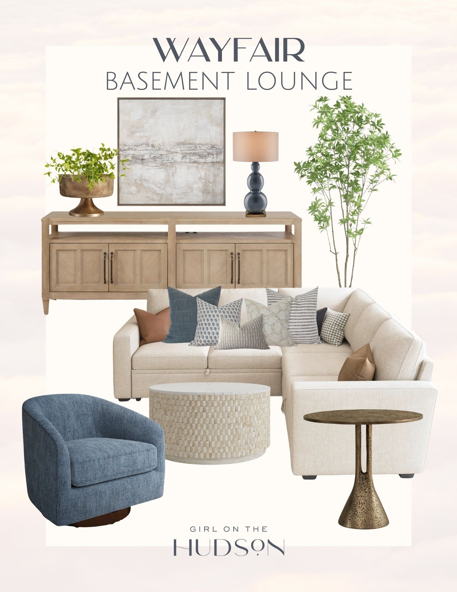 This is the exact mix I love for a cozy basement lounge, comfortable, layered, and full of pieces that look high end without the high price tag.

wayfair home decor, basement lounge ideas, neutral living room furniture, sectional sofa styling, accent chair decor, console table styling, cozy living room inspo, affordable furniture finds, high end look for less, modern neutral home, living room design ideas, girlonthehudson

#LTKHome