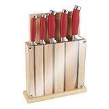 Cutting Board Knife Block Set- Stainless Steel Kitchen Knives and Wooden Cutlery Organizer with Culi | Amazon (US)