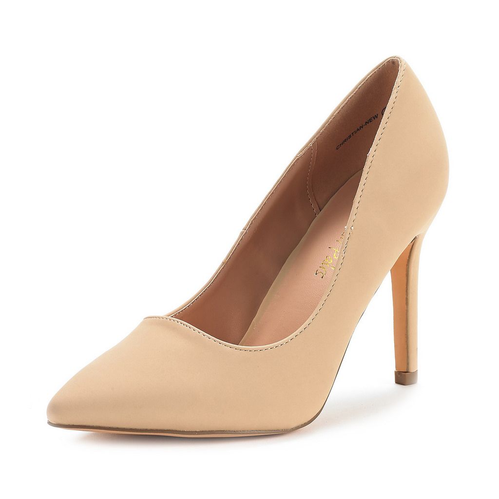 DREAM PAIRS Women Pointed Toe High Heel Shoes Wedding Party Pumps Shoes CHRISTIAN-NEW NUDE/NUBUCK... | Walmart (US)