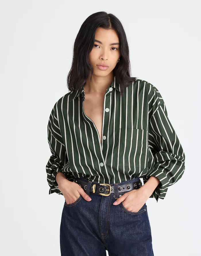 Straight-Hem Shirt in Poplin | Madewell
