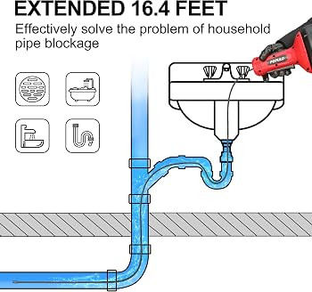POPULO Drain Auger, Plumbing Snake with Gloves, 3/4"-2" Pipe Snake Drain Clog for Bathtub Drain, ... | Amazon (US)