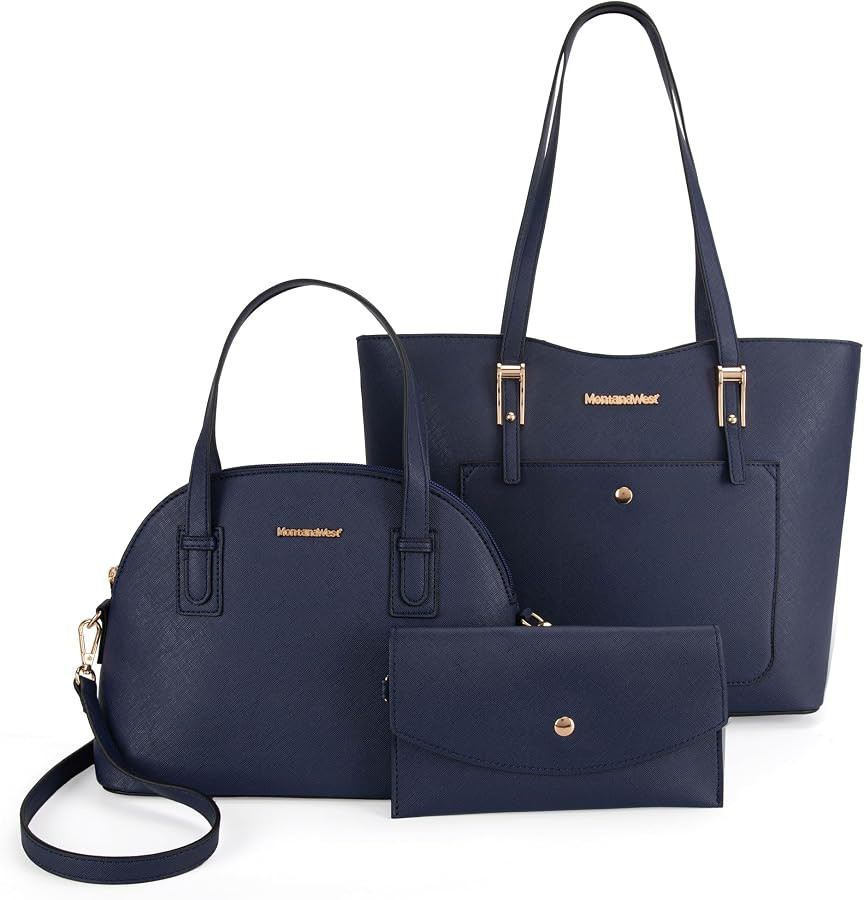 Montana West 3PCS Purses for Women Tote Bag and Wallet Set Shoulder Satchel Handbags | Amazon (US)