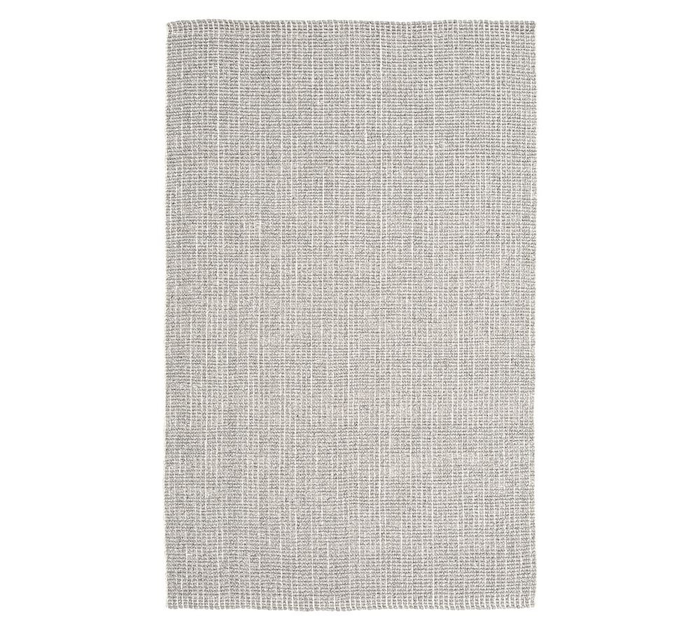 Chunky Wool /Jute Rug, 5 x 8', Gray/Ivory | Pottery Barn (US)