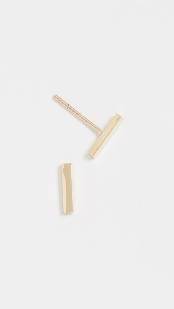 18k Gold Bar Stud Earrings | Shopbop