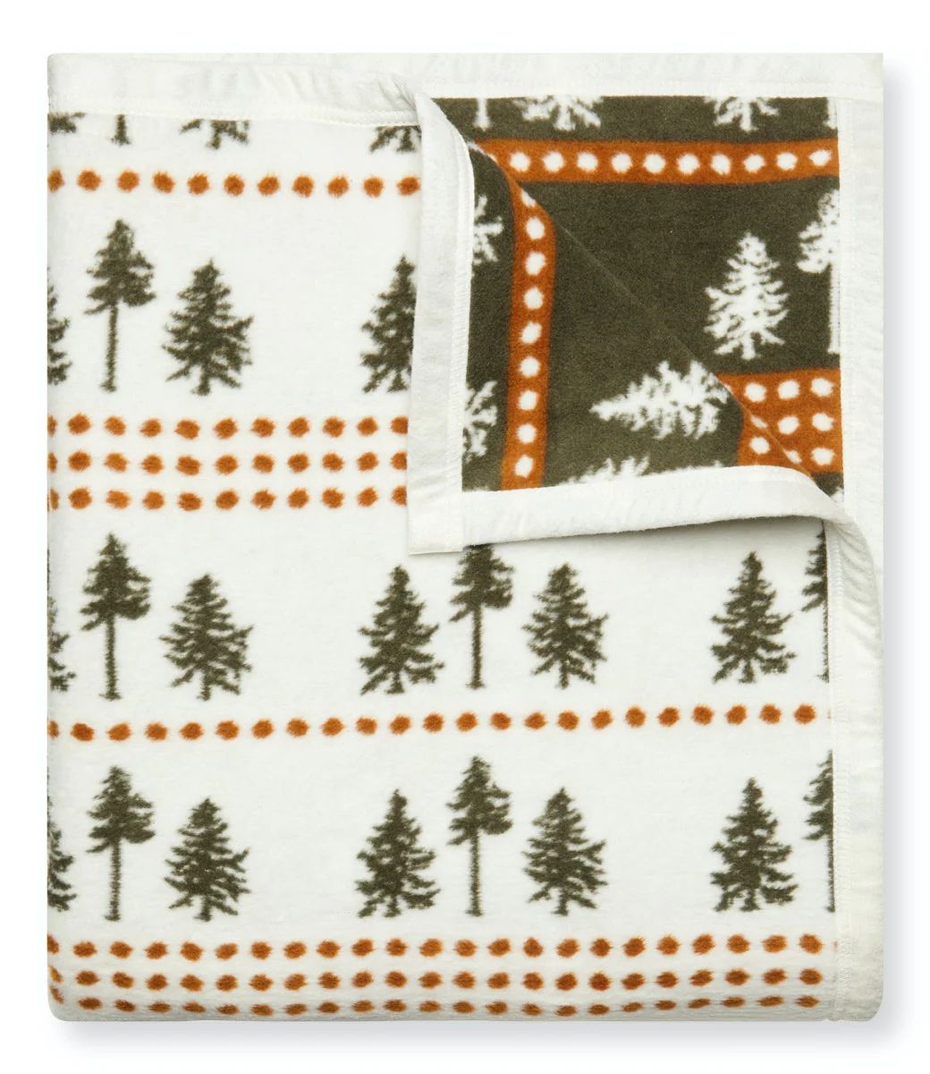 Three Pines Dark Olive & Leather Blanket | ChappyWrap