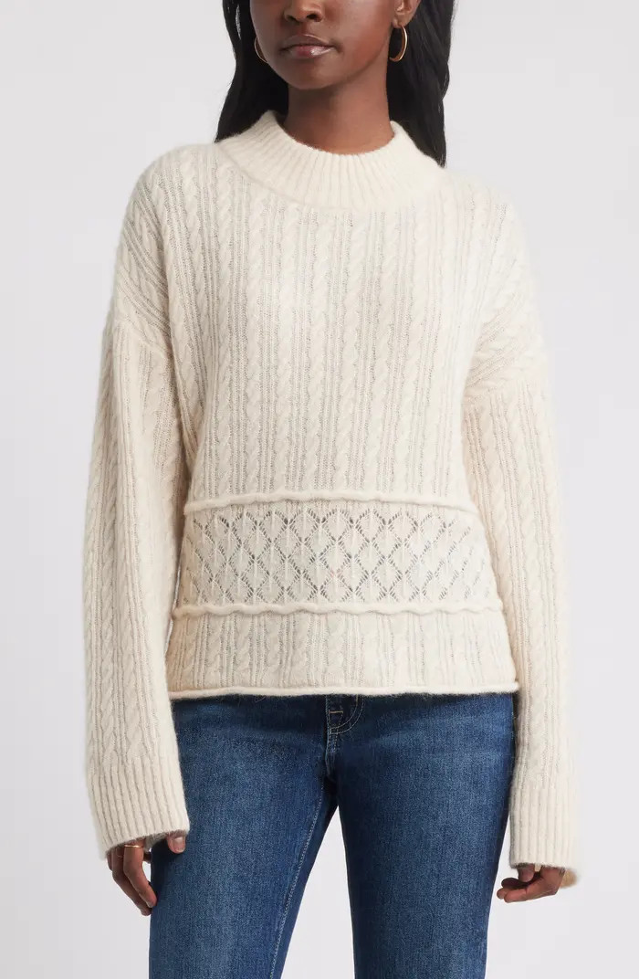 Mock Neck Alpaca & Wool Blend Sweater | Nordstrom