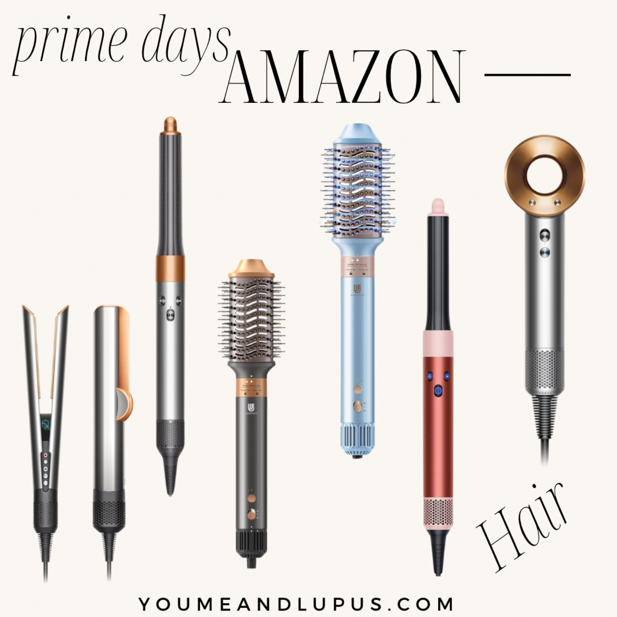 Amazon Prime days, hair care, beauty, Dyson air products, curling irons, blow dryers, hair wraps, straighteners, curling wands, air wraps, fuzz control tools, hot air brush, hair drying systems, blow dryer brush, YoumeandLupus, sale 

#LTKxPrimeDay #LTKStyleTip #LTKBeauty
