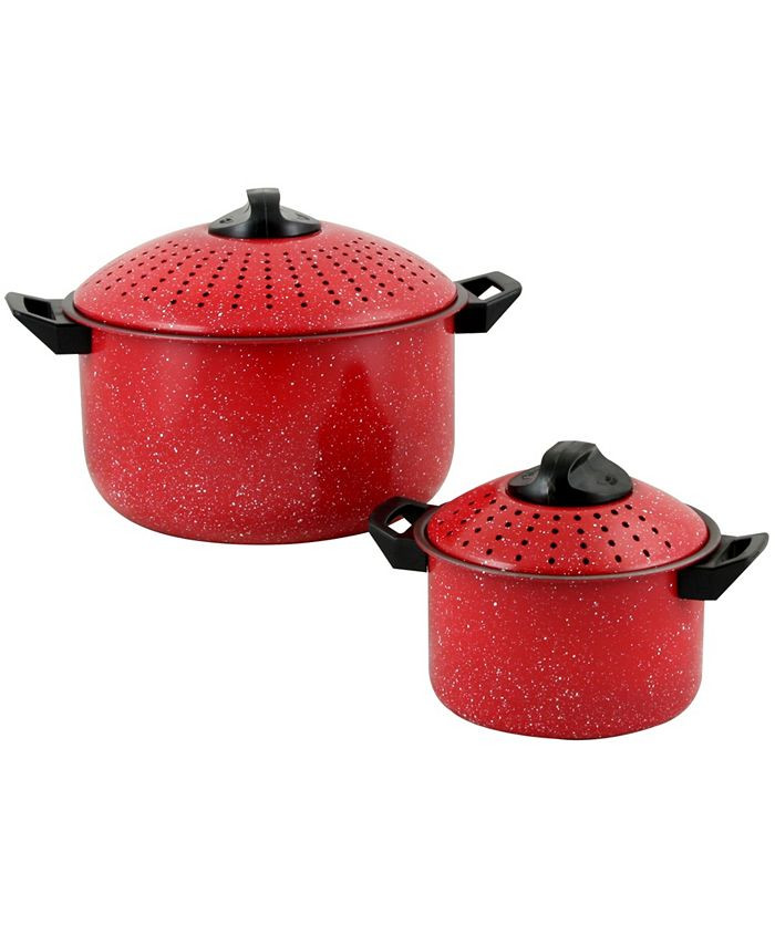 Casselman 4 Piece Nonstick Pasta Pot Set in Red with Bakelite Handle-Knob | Macys (US)