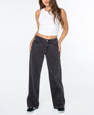 Juniors' Low-Rise V-Waist Baggy Straight-Leg Jeans | Macy's