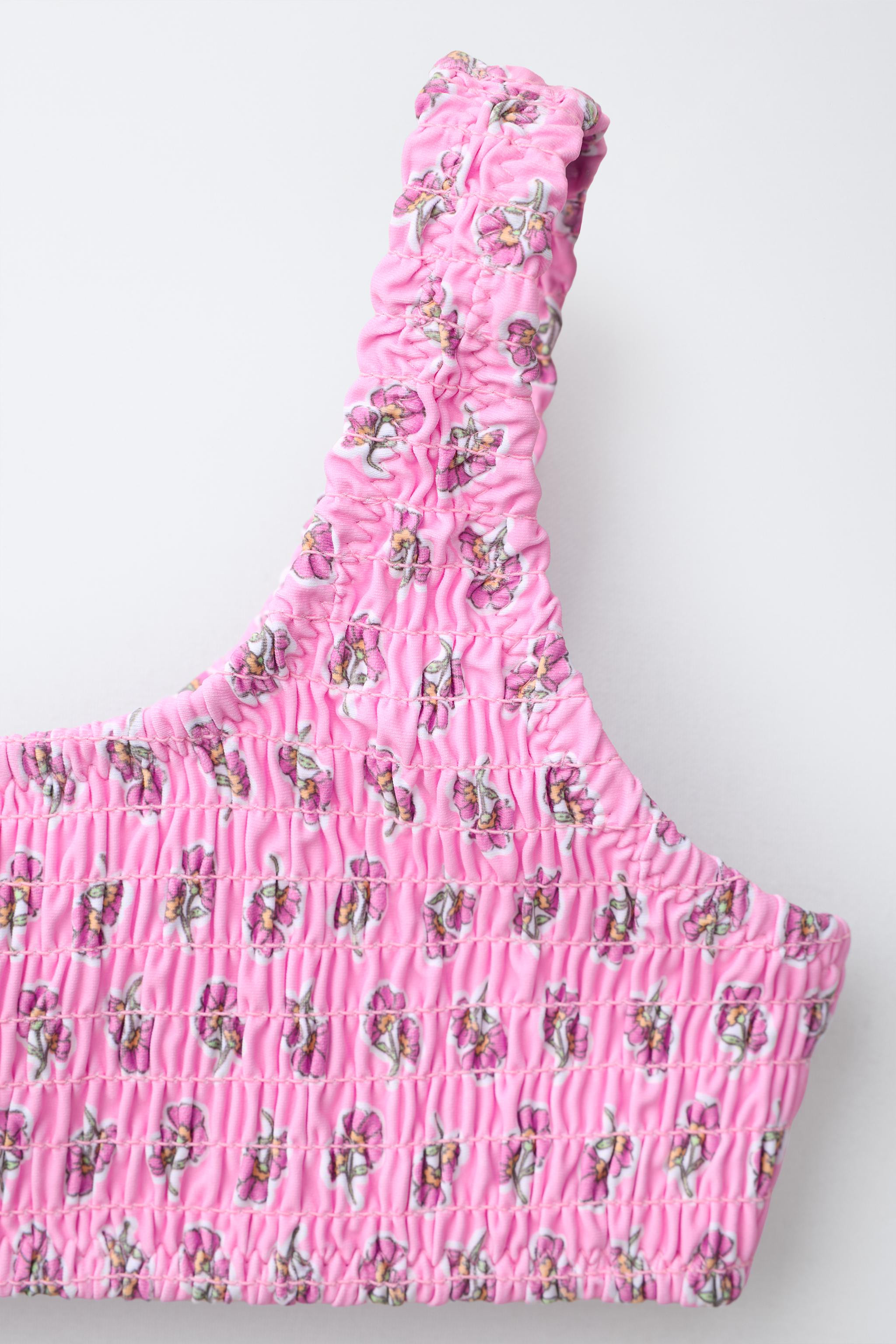 6-14 YRS SMOCKED FLORAL BIKINI | Zara US