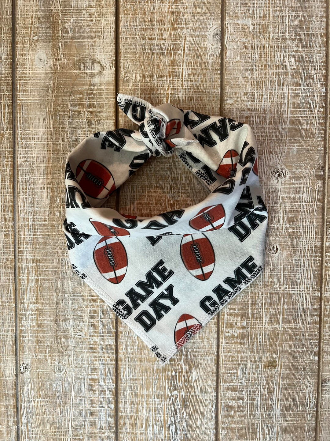 Football Tie on Dog Bandana Game Day - Etsy | Etsy (US)