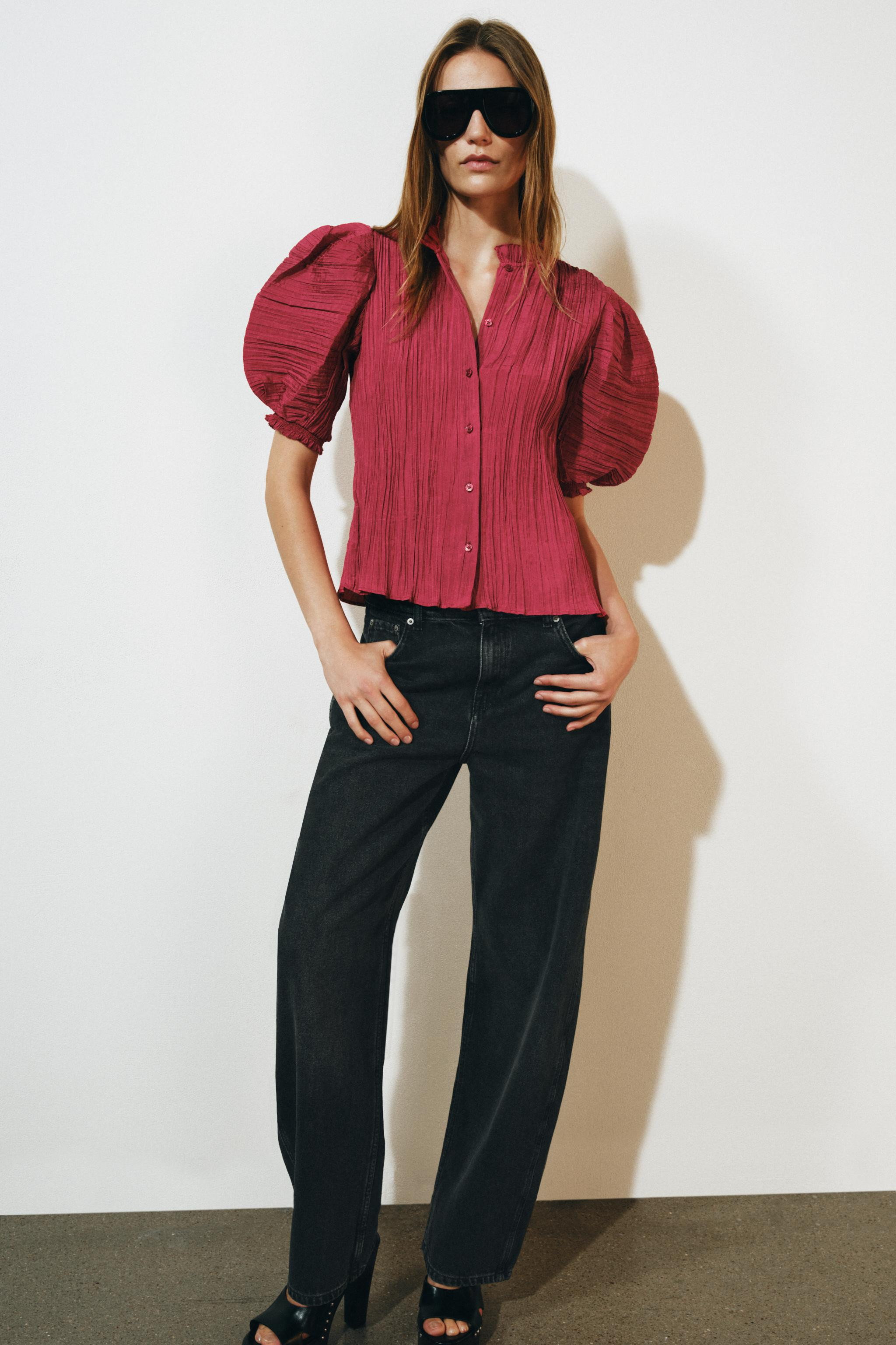 ZW COLLECTION PUFF SLEEVE SHIRT | Zara US