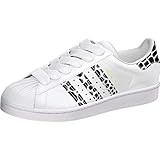 adidas Women's Superstar Sneaker, White/Gold Metallic/Core Black, 5.5 | Amazon (US)