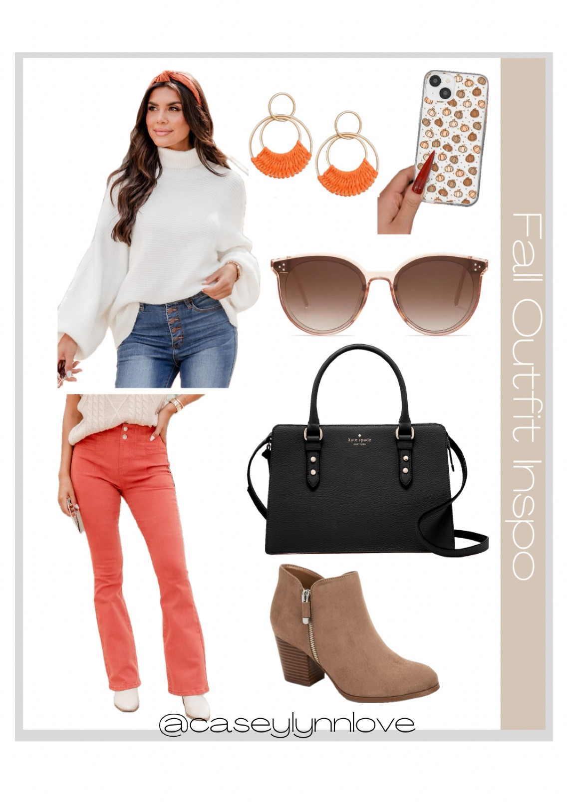 Fall outfit.

Booties. Jeans. Sweater. Earrings. Fall phone case. Black handbag. Sunglasses.

#LTKstyletip #LTKSale #LTKSeasonal