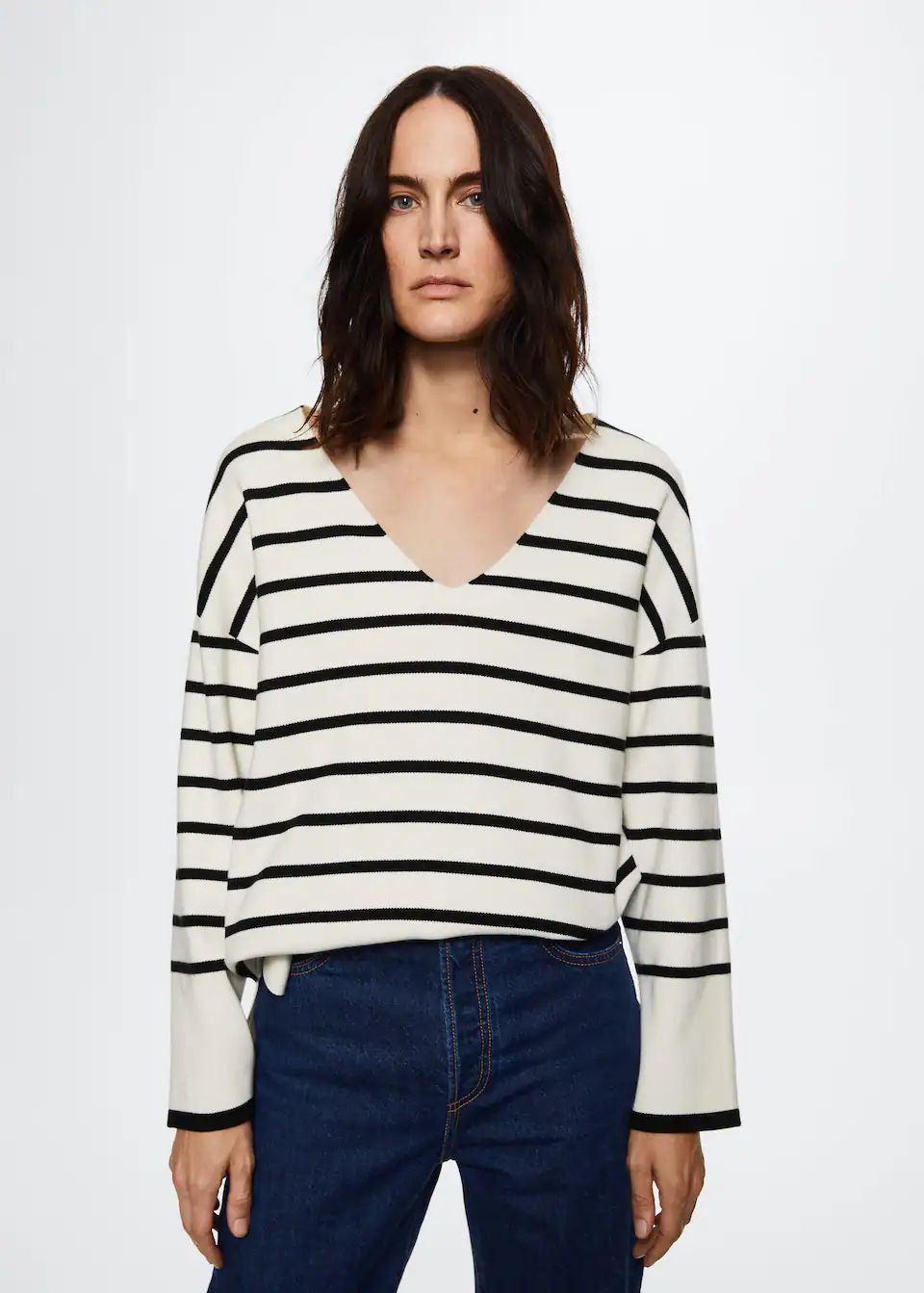 Oversized striped sweater | MANGO (US)