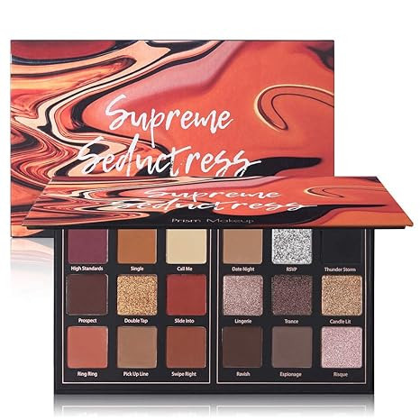 Prism Makeup Matte Eyeshadow Palette Pro 18 Colors Pigmented Shimmer Glitter Eye Shadow Palette, ... | Amazon (US)