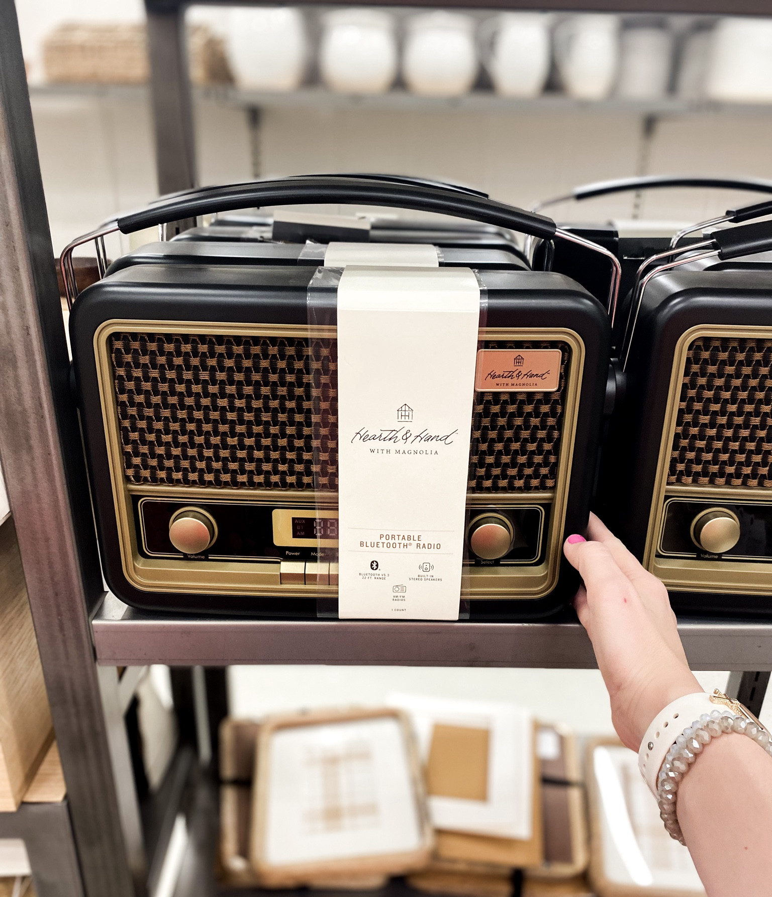 All the vintage vibes with this stunning bluetooth portable speaker system + radio. 🖤✨only $49.99 🫶🏻

#LTKHome #LTKFindsUnder50 #LTKGiftGuide