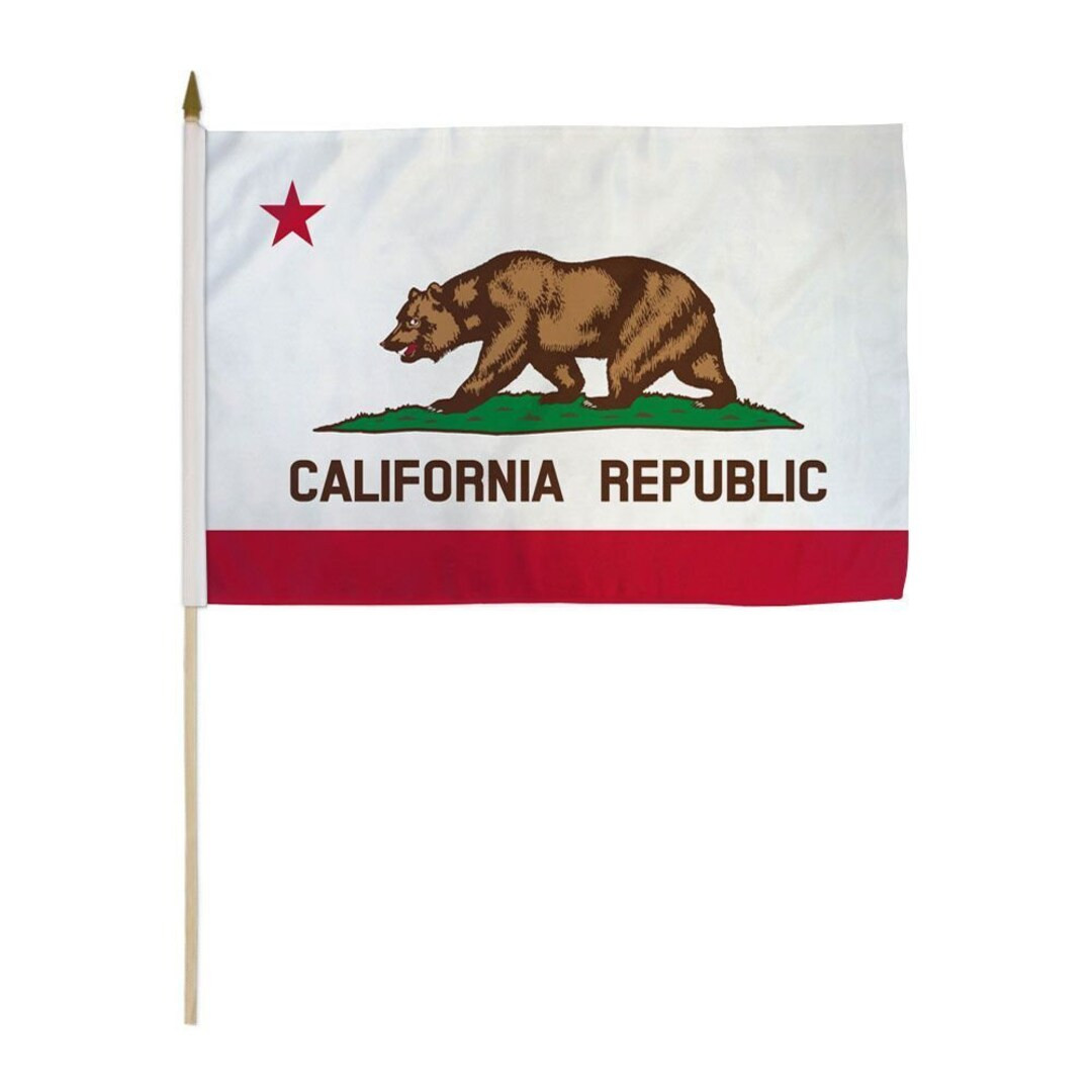 12x18 Inches California Stick Flag Wood Staff- - Etsy | Etsy (US)