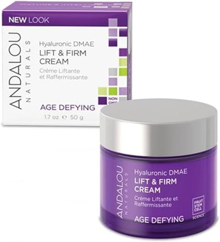 Andalou Naturals Hyaluronic Dmae Lift Firm Skin Cream, Face Moisturizer with Anti Aging Antioxida... | Amazon (US)
