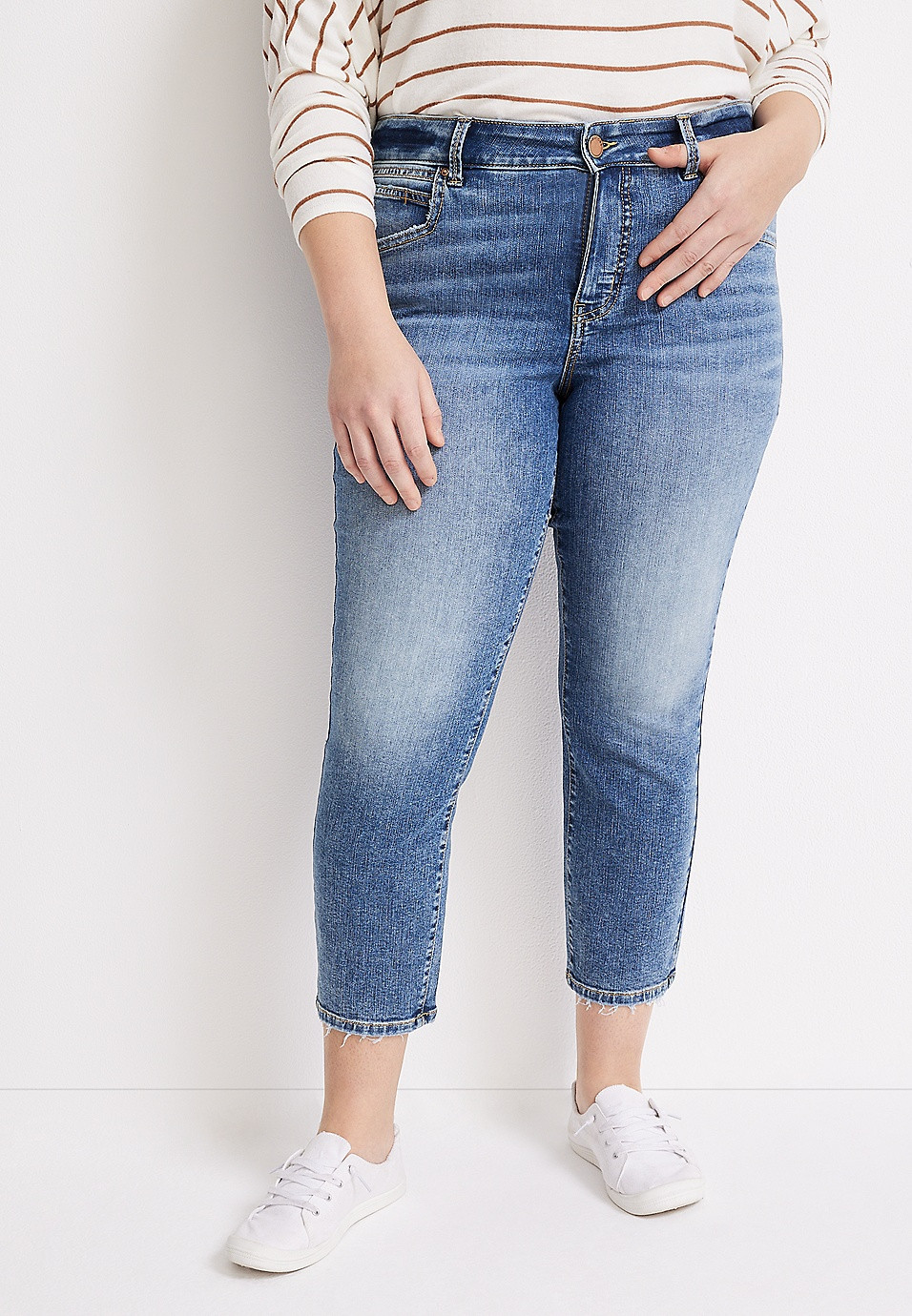Plus Size m jeans by maurices™ Everflex™ Slim Straight High Rise Ankle Jean | Maurices