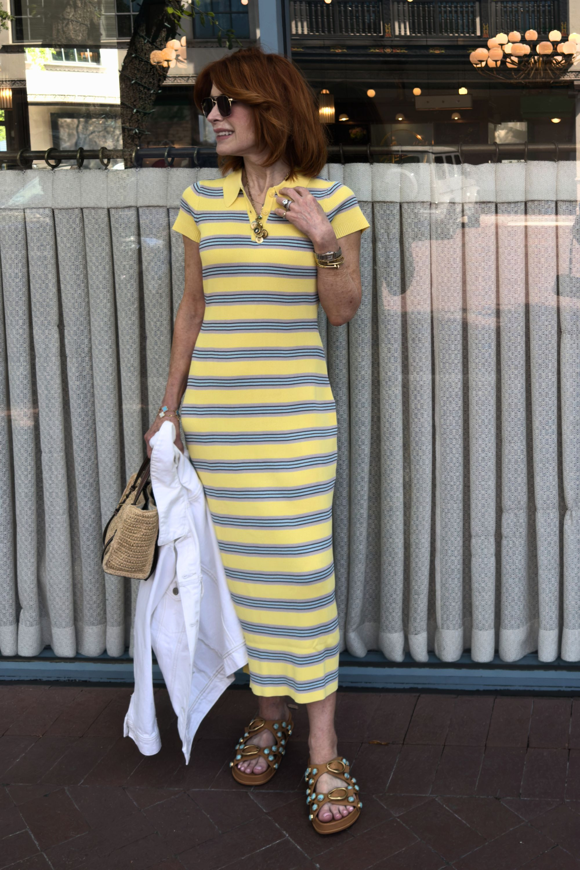 This striped maxi dress is the perfect mix of polished and relaxed, and I love it styled with these statement sandals for a slightly elevated feel. Such an easy outfit for spring break or everyday wear. 

 #LTKootd #LTKSeasonal #LTKOver40
