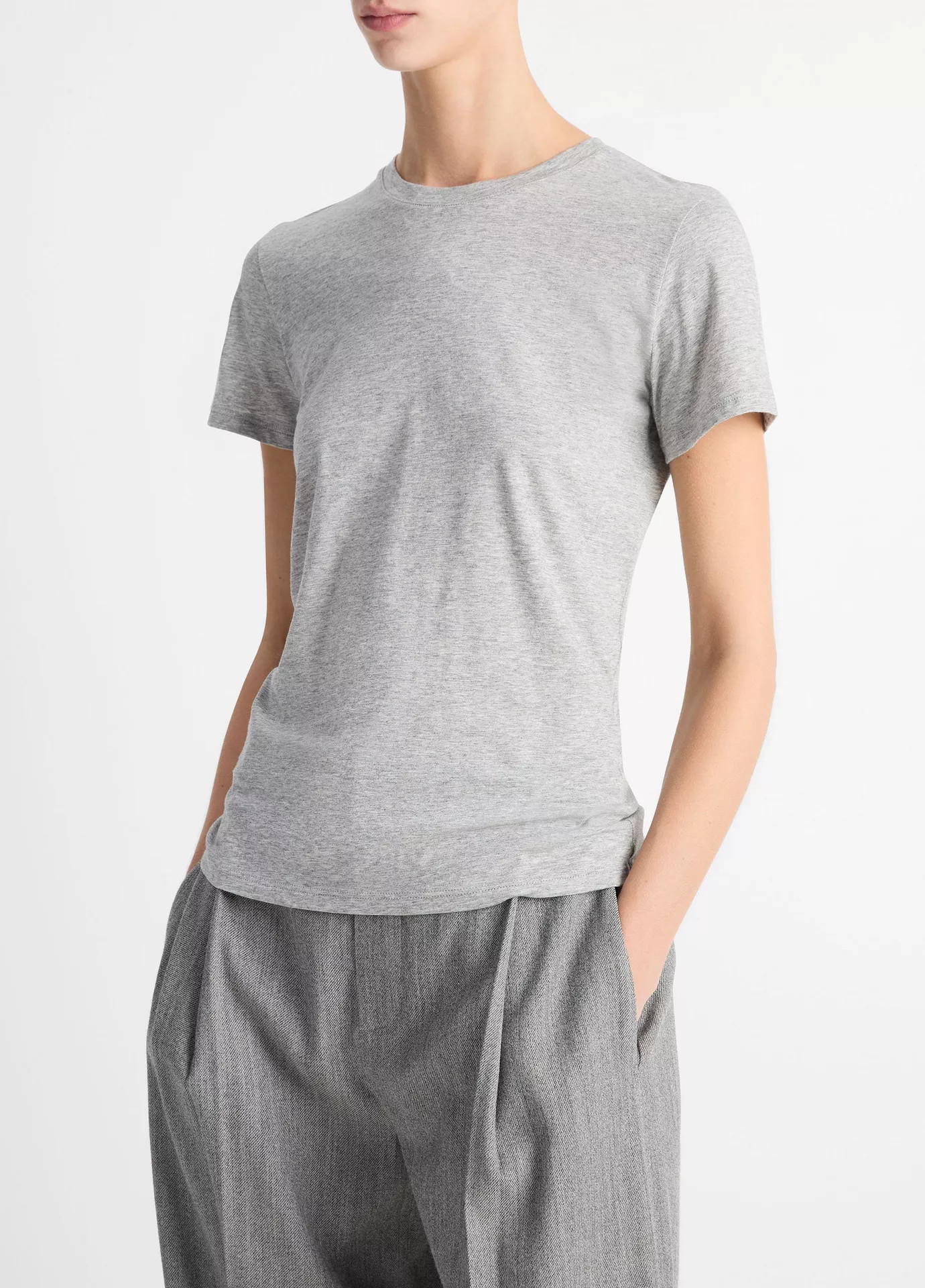 Essential Pima Cotton Crew Neck T-Shirt | Vince LLC
