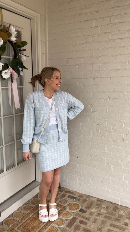 Spring looks under $45!
Grandmillennial preppy blue white tweed Chanel dupe Gucci prada dupes shoes summer spring 

#LTKunder50 #LTKworkwear #LTKshoecrush