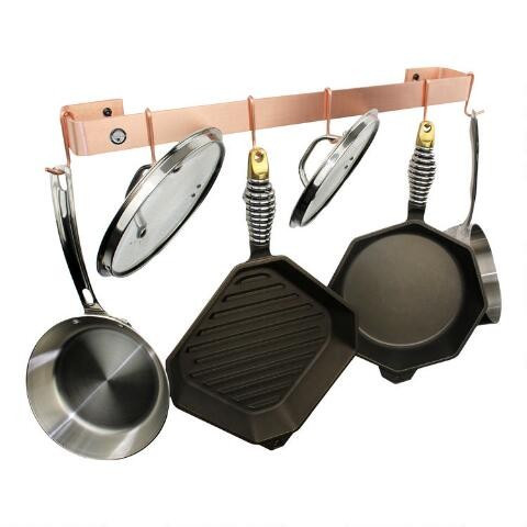 Enclume Brushed Copper Wall Pot Rack | World Market