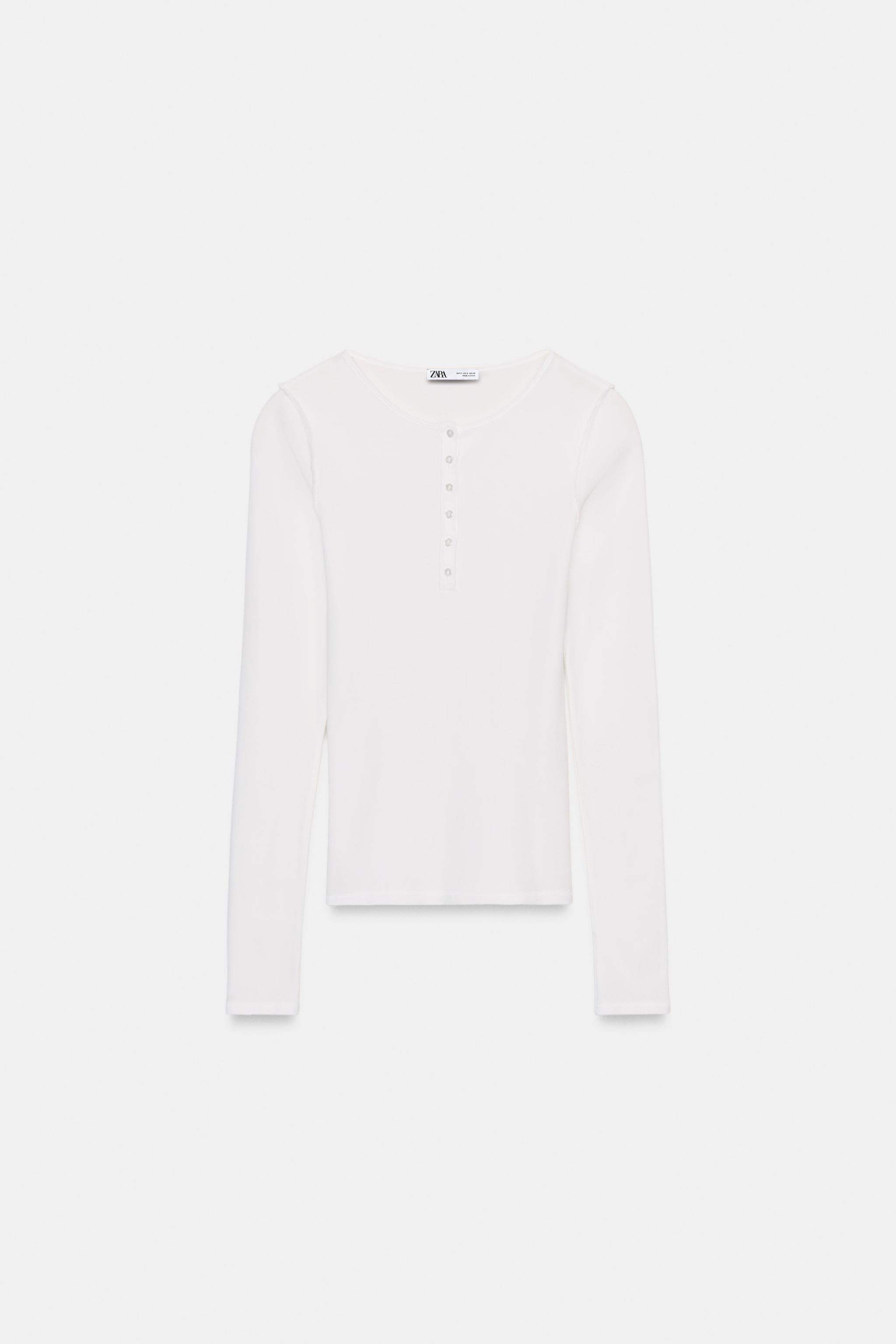 HENLEY NECK T-SHIRT | Zara UK