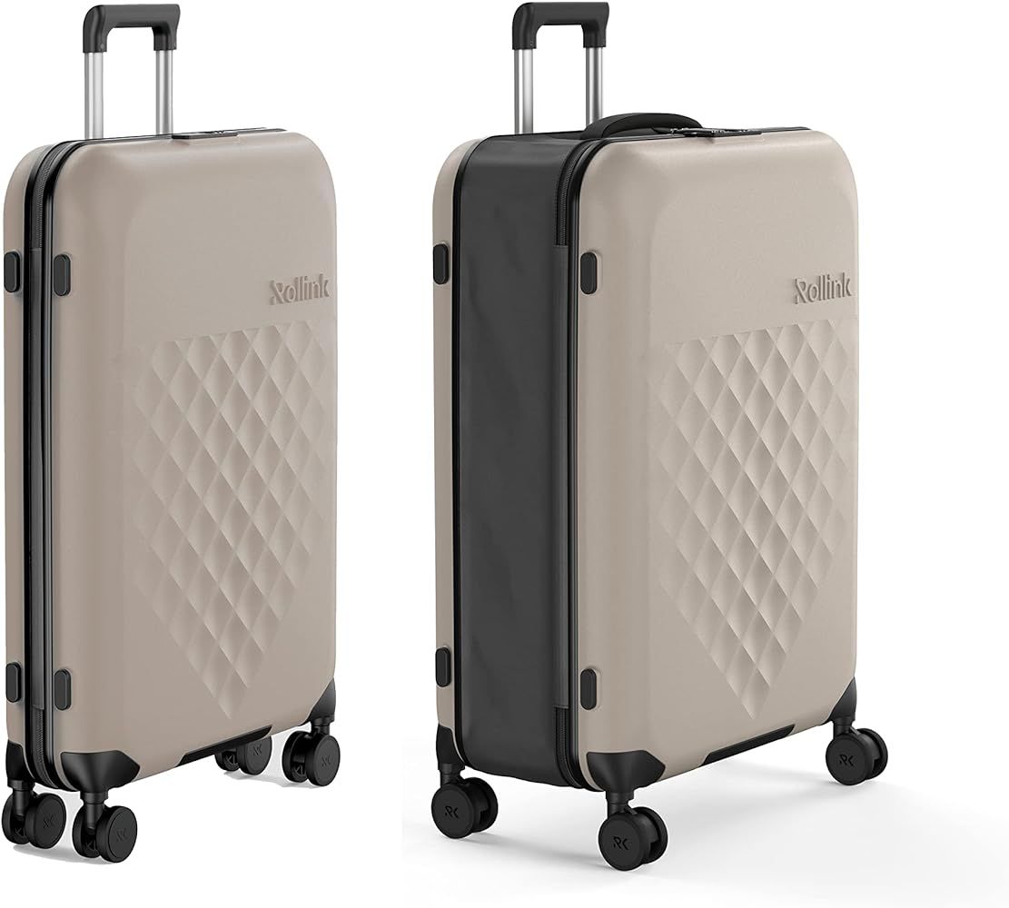 Rollink Flex 360 Carry-On Fully Collapsible Suitcase - Hardshell, Silent Smooth Double Spinner Wh... | Amazon (US)