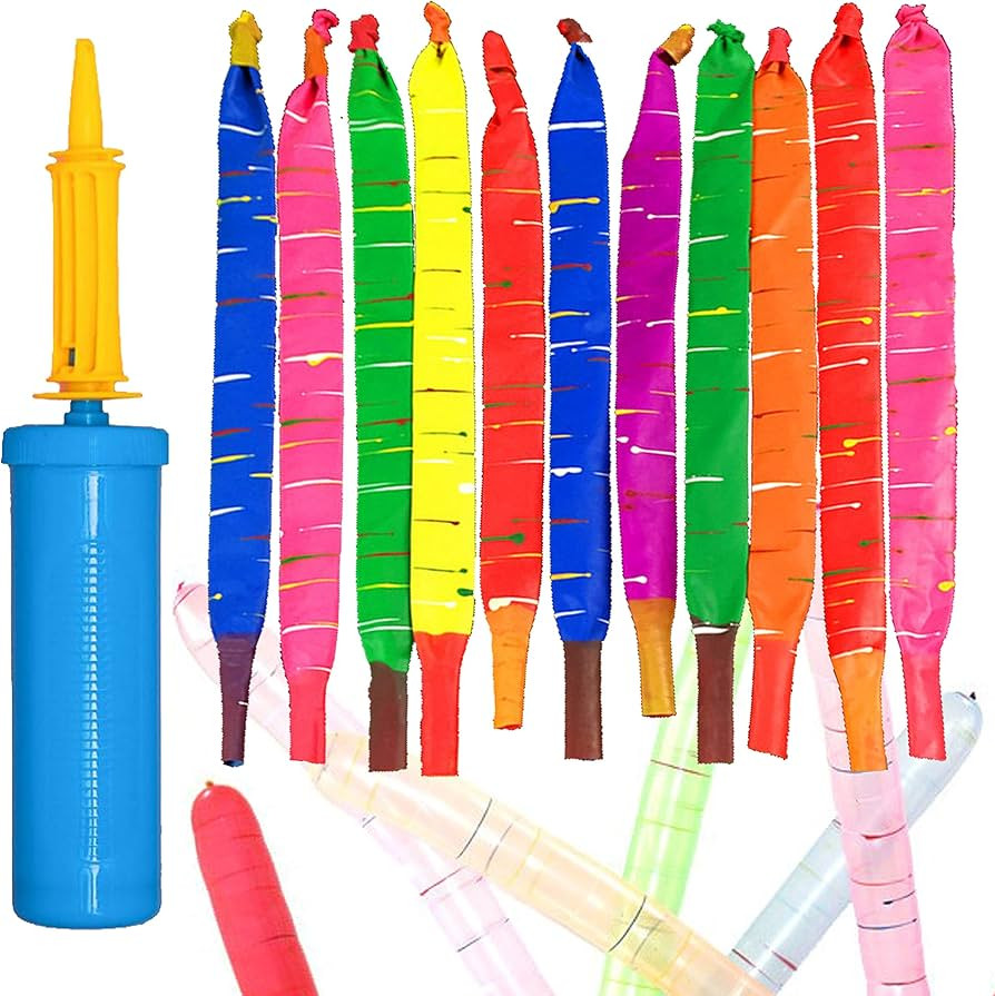 200PCS Rocket Balloons Holiday Party Decoration Screaming Balloons rocket balloons with pump | Amazon (US)