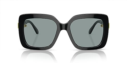 Swarovski SK6001F Low Bridge Fit Sunglasses, Black/Dark Grey, 55 mm | Amazon (US)