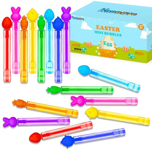 200 Pack Bulk Easter Mini Bubbles Wands Toy Gifts for Toddler Easter Basket, Classroom Prizes Treats Trinkets Party Favors for Kids,Non Candy Goodie Gift Bags Pinata Stuffer for Boys Girls | Amazon (US)