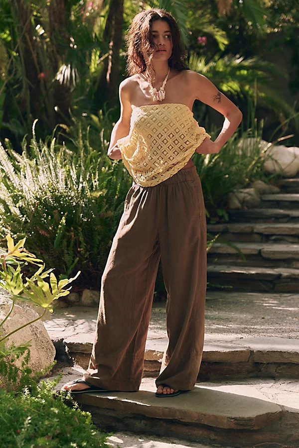 Day's End Linen Pull-On Pants | Free People (Global - UK&FR Excluded)