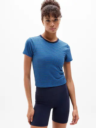 Signature Rib Crop Tee | Athleta