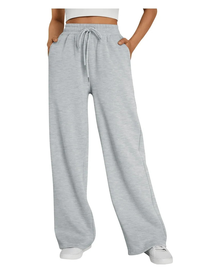 SUNBS Wide Leg Sweatpants Womens Cargo Pants Baggy Lounge Casual Pants Drawstring Sweat Pants wit... | Walmart (US)