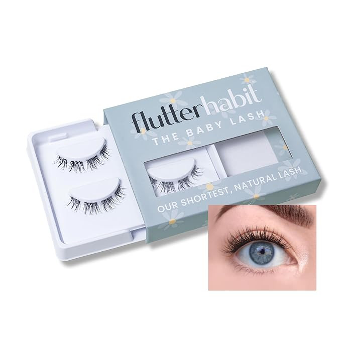 FlutterHabit The Baby Lashes, DIY Lash Extensions [Up to 10 Day Wear], Short & Neat Doll-Eyed Clu... | Amazon (US)