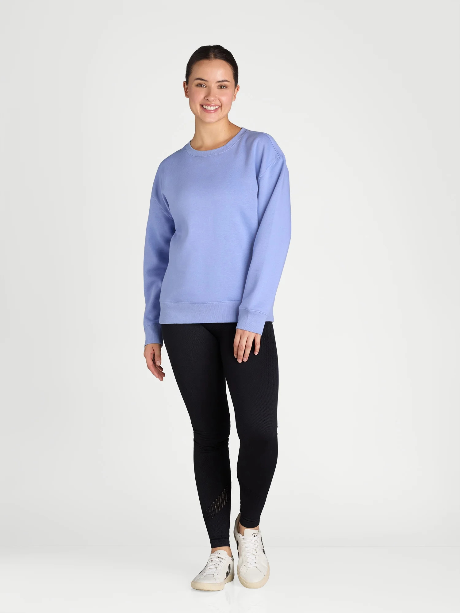 Athletic Works Women's Fleece Crewneck Sweatshirt, Sizes XS-XXXL - Walmart.com | Walmart (US)