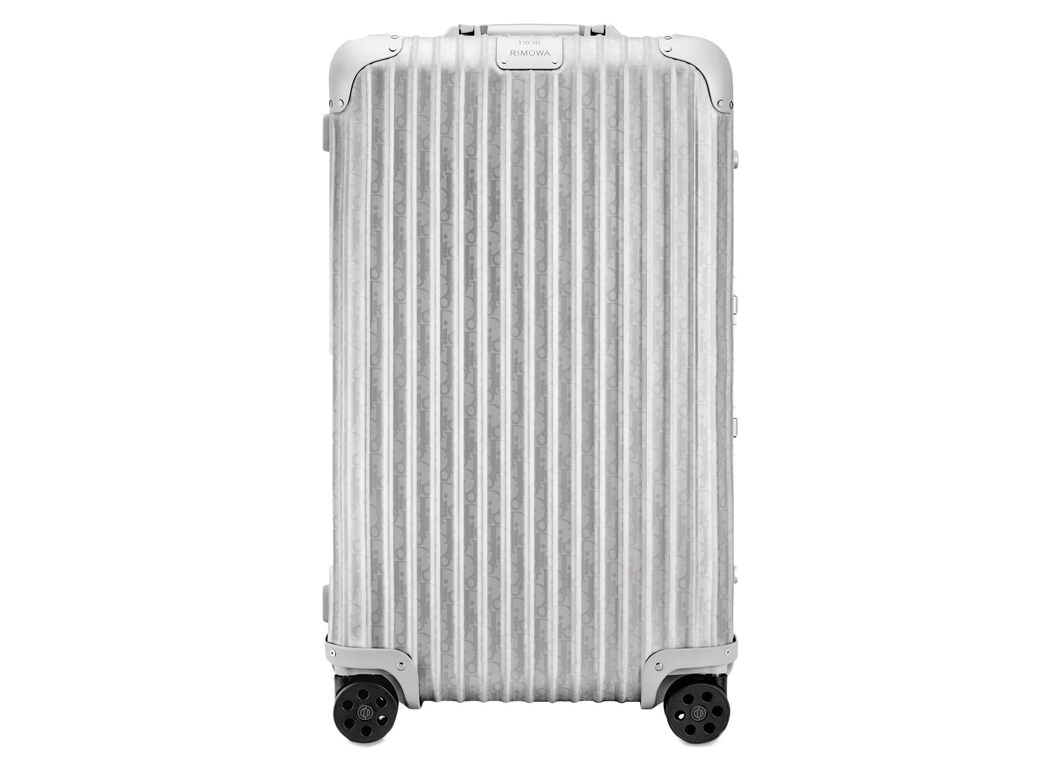Men's Dior x RIMOWA 4Wheel Large Suitcase Aluminium Dior Oblique in Silver | StockX