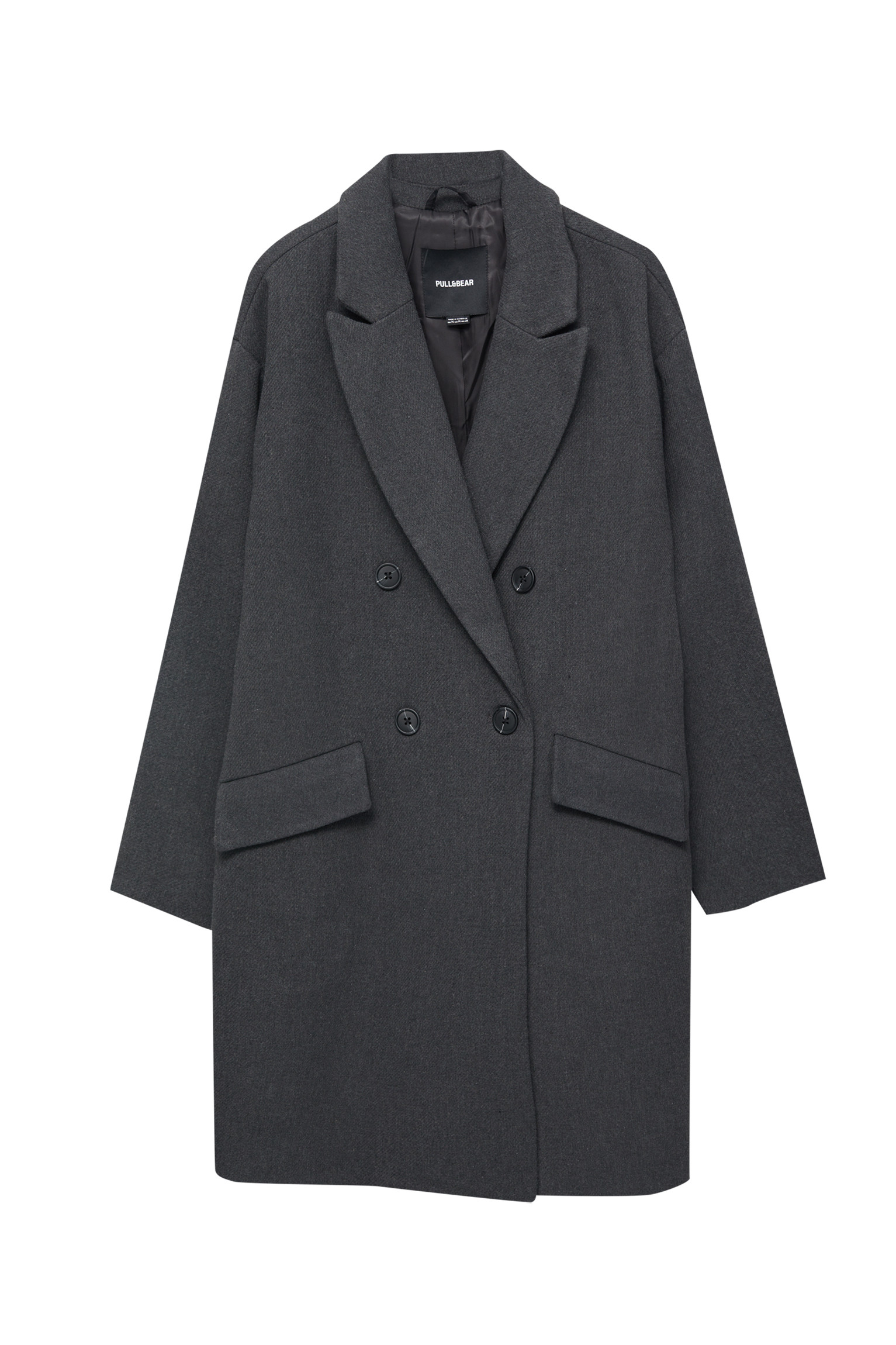 OVERSIZE FELT TEXTURE COAT | PULL and BEAR UK
