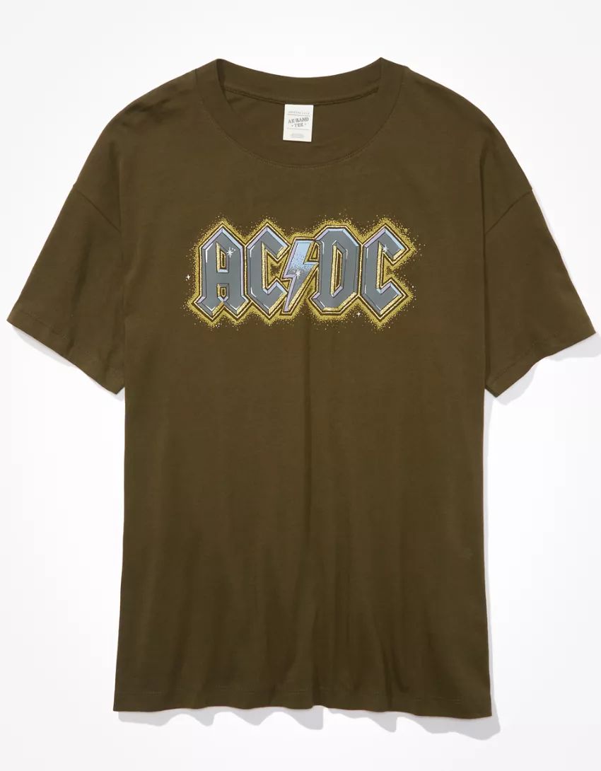 AE Oversized AC/DC Graphic Tee | American Eagle Outfitters (US & CA)