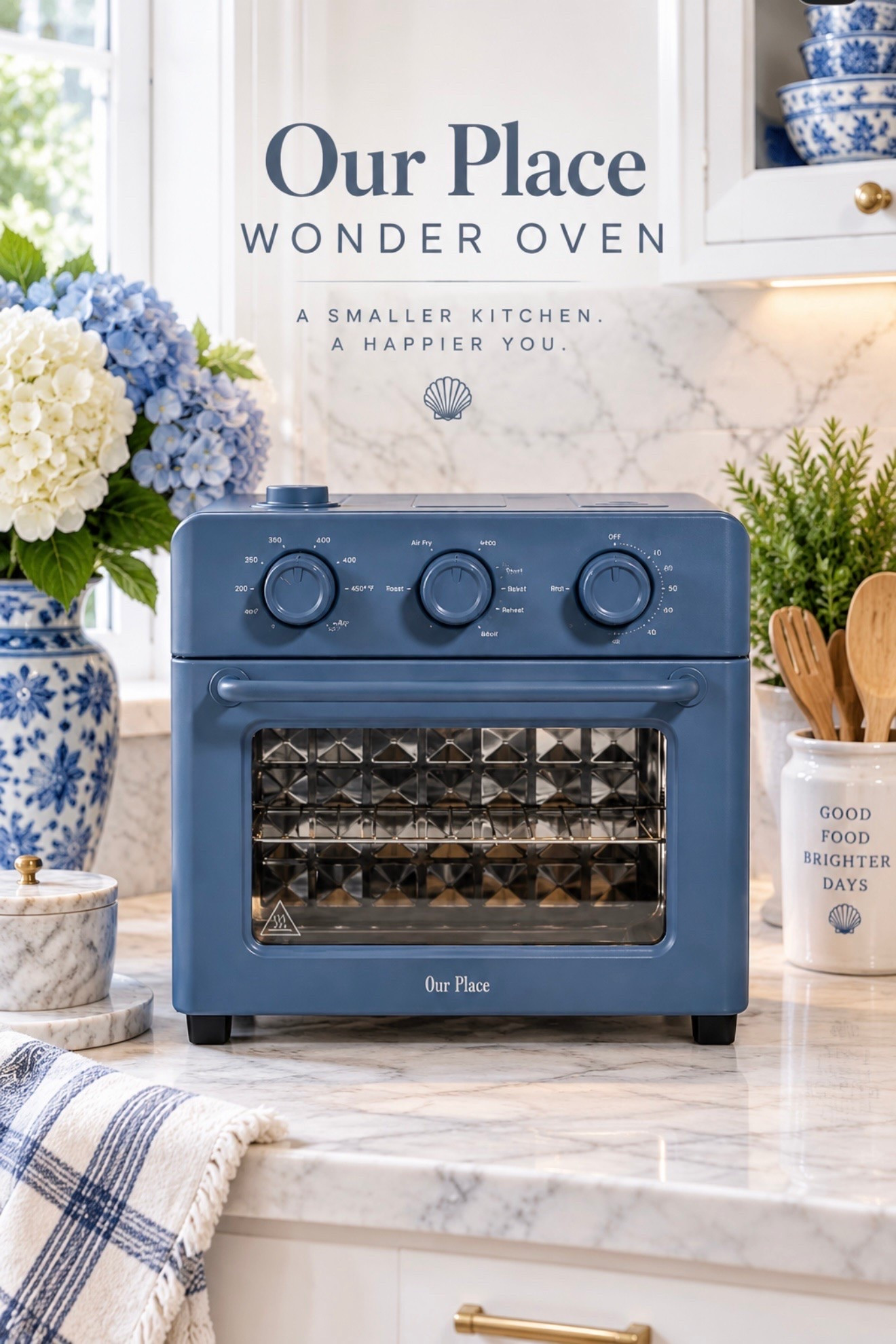 Non-toxic air fryer toaster oven combo; basket, wire rack, bake pan, crumb tray; toast, roast, bake, broil, reheat, steam #airfry #bake

#LTKHome