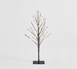 Lit Black Glitter Tree | Pottery Barn (US)